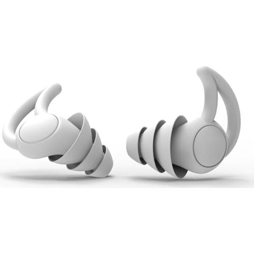 1 Pair Strong Soundproof Earplugs Ear Protection Noise Reduction Mute Earplug, 2/3 Layers Anti-Noise Nano Silicone Eye Plugs