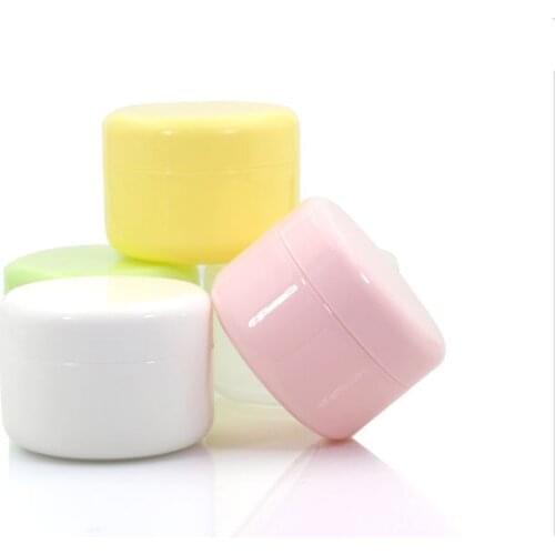 200pcs 20g White Plastic Cosmetic Jars with Inner Liners and Dome Lids Refillable Make-up Cosmetic Containers Pot Case for DIY