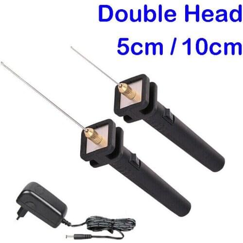 5/10cm Electric Hot Foam Cutter Hot Carving Pen w/ Double Head for Foam Cutting