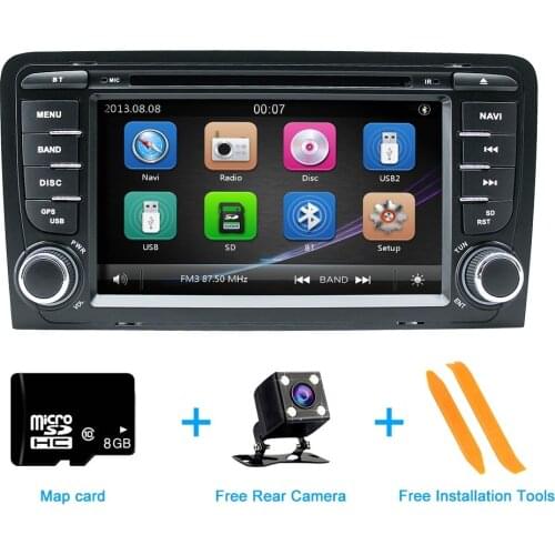 ZLTOOPAI Car Multimedia Player 2 Din Car DVD Player For Audi A3 S3 2002-2013 Auto Radio GPS Stereo Bluetooth Rear View Camera