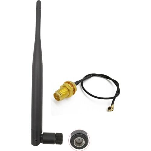 ALLISHOP RP-SMA Male 868 MHz 5dBi Wireless Antenna , 868 MHz Antenna WiFi Router + 15cm PCI U.FL IPX RP to SMA Female 1.13 Cable