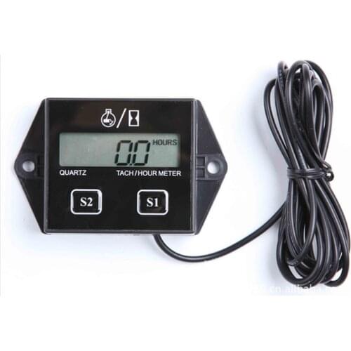 Waterproof Digital Engine Tach Hour Meter Tachometer Gauge Engine RPM LCD Display For Motorcycle Motor Stroke Engine Car Boat