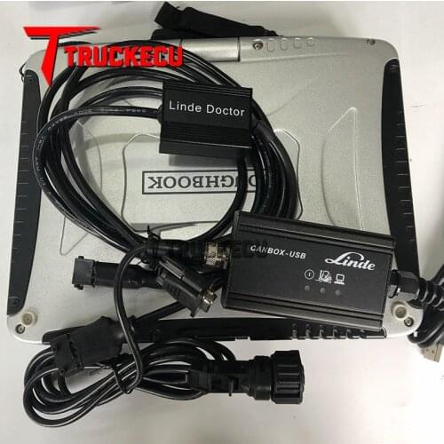 For Linde doctor Linde Adapter Service Box Linde canbox doctor linde pathfinder linde forklift truck diagnostic kit+ CF19 laptop