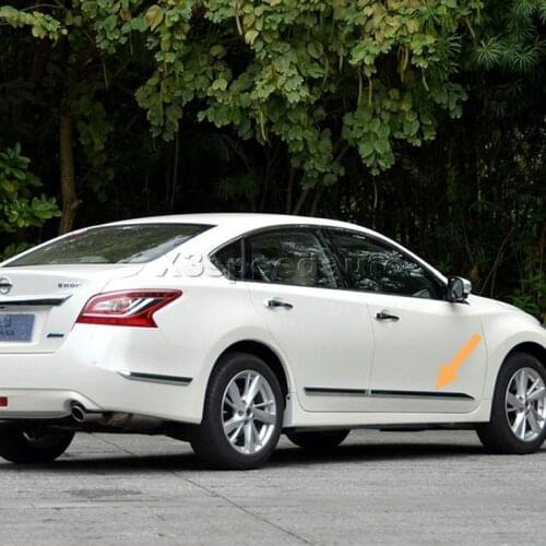 For Nissan Teana Altima Car-styling Chrome Side Door Body Molding Cover Trim 4pcs 2013-2017