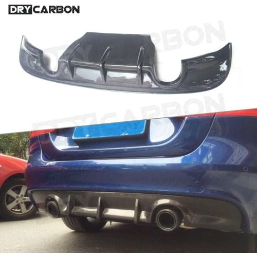 Racing Rear Bumper Lip Diffuser For Jaguar XE Sedan 4-Door 2015 2016 2017 Car Bumper Apron Guard Plate Carbon Fiber / FRP