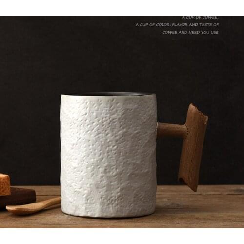 Exquisite art handmade ceramic coffee cup unique retro elegant mug