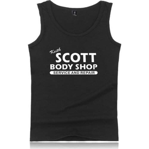 Keith Scott Body Shop boys vest Mens black o-neck tank top women Keith Scott Body Shop tank tops men loose sleeveless shirt