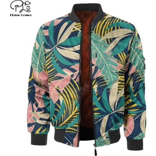 Mens Unisex 3d Maoli Hawaii Jackets Print zipper Flight Jacket casual unisex Harajuku women Streetwear thick coat