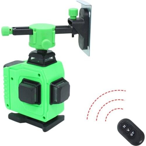 BIGGRIT A 4D Green 16 Lines Laser Level Horizontal Vertical Cross 360 Degree Remote Control Indoors and Outdoors