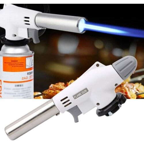 Metal Flame Gas Torch Blow Torch Cooking AutoIgnition Butane Gas Welding-Burner Heating Welding Gas Burner Flame Lighter