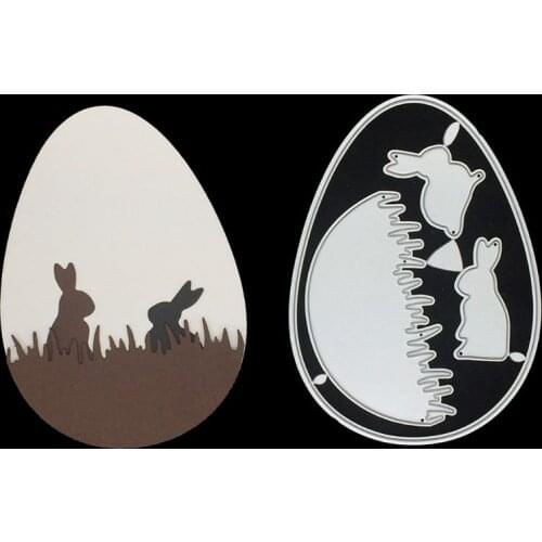 Easter Bunny Metal Cutting Dies Stencil Scrapbooking DIY Album Stamp Paper Card Embossing Decor Craft New Dies for 2020 2021