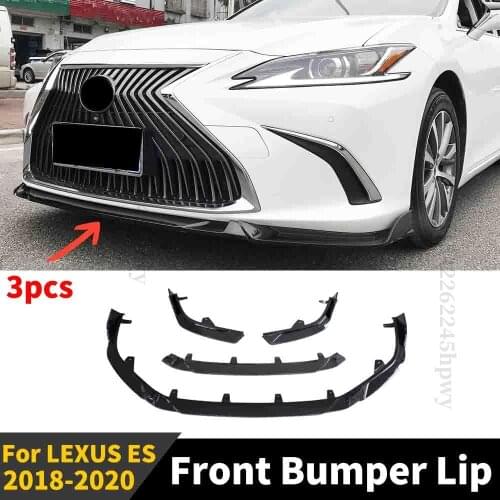 Front Bumper Lip Chin Spoiler Deflector Styling Protector Guard Decoration Tuning High Quality Trim For Lexus ES 2018 2019 2020