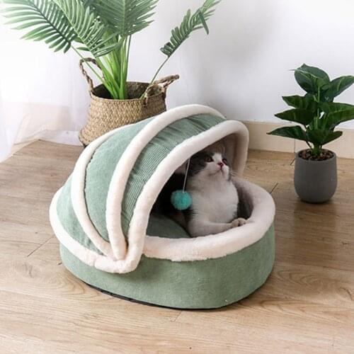 Removable Cat Bed House Kennel Corduroy Pet Bed Cat Rug Dog Bed Sofa Dog House Pet Products Cat House Cat Accessories Pet