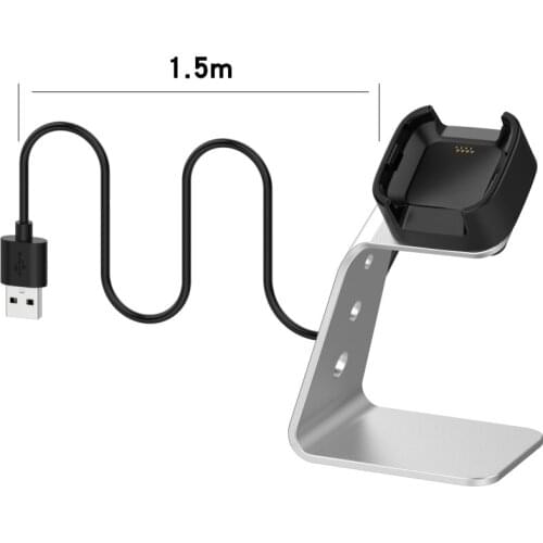 Replace USB Charging Cable Dock Cradle Station Charger for Fitbit Versa 2 Smart Watch Aluminum alloy Stand Holder for versa2 SE