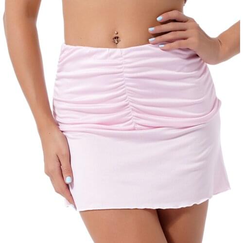 Sexy Womens Ladies Ruffle Miniskirt Ladies High Waist Ruched Fashionable Skirt Clubwear Carnival Cosplay Streetwear