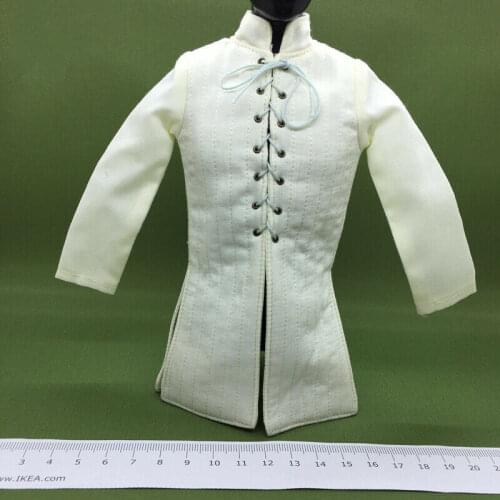 1/6th Middle Ages Rome Greece Teutonic Knights Templar White Cotton Coat Model