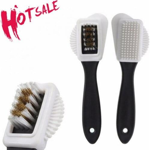 1Pc 3Side Shoe Brush Black Cleaning Brush For Suede Nubuck Boot Shoes Shape Shoe Cleaner Wholesale Boot Leather Shoes Cleaner