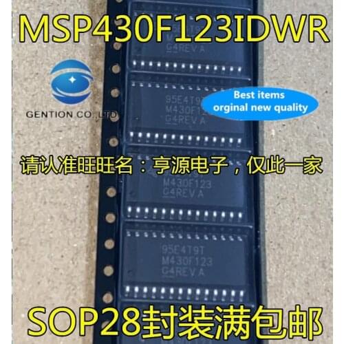 10PCS MSP430F123 MSP430F123IDWR silk-screen M430F123 SOP28 in stock 100% new and original