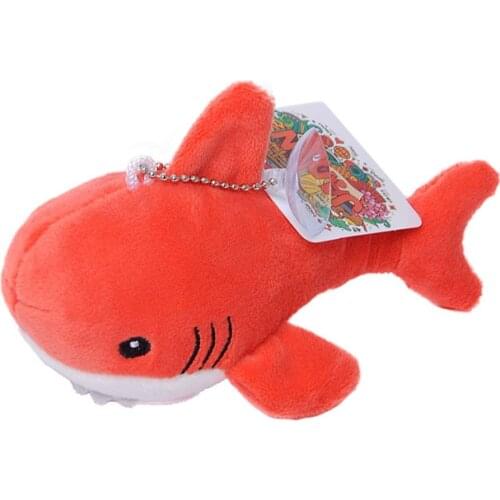 12Pcs/Lot 10CM Random Shark Combination Mini Cute Soft Plush Keychain for Bag Key Pendant