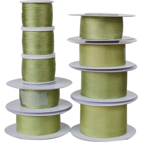 260 Cactus 100% Pure Silk Ribbon for Embroidery Handcraft Double Face Taffeta Silk Tape 2/4/7/10/13/25mm,10/30/100m pk