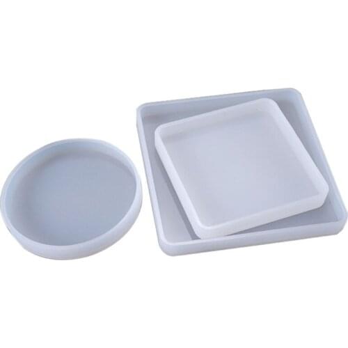 3 Pcs Crystal Epoxy Mold DIY Handmade Mirror Square Round Highlight Silicone Mould