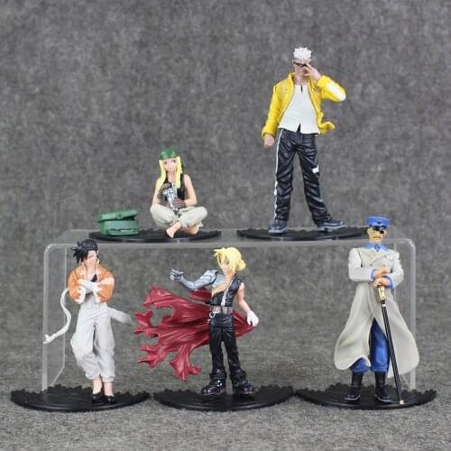 5Pcs/Set 12cm Fullmetal Alchemist Figures Toys Edward Elric Winry Rockbell Scar King Bradley Anime Model Dolls