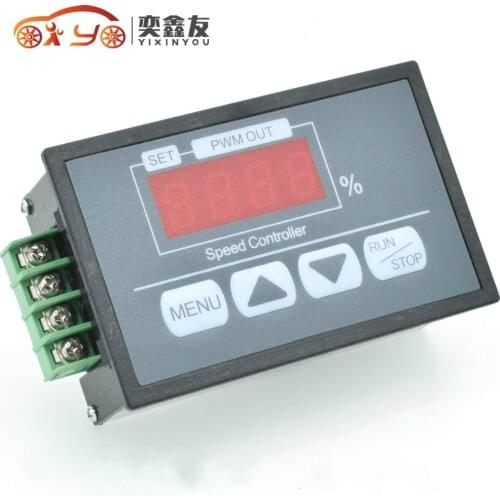 50PCS Inching Speed governor DC6-60V digital display percentage tachometer DC motor Slow start and stop PWM speed controller 6.3
