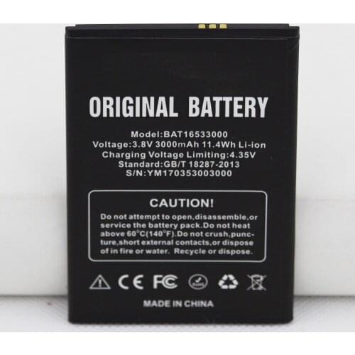 10pcs/lot ISUNOO 3000mAh Phone replacement Battery BAT16533000 for DOOGEE X9 X9S 5.5inch Phone Batteries