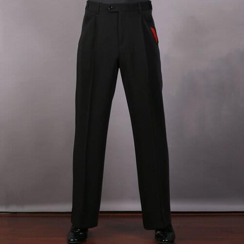 New Latin Dance Pants For Men Professional Male Black Wide-Leg Pants Ballroom Dance Competition Clothes Rumba Trousers DQL4521