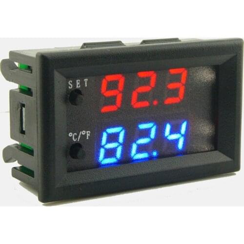 DC12V 20A Digital Temperature Controller DIY Intelligent Mini Thermostat Regulator Waterproof Sensor 0.1 Celsius Accuracy