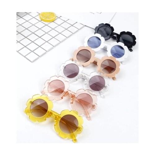 2-6T Kids Sunglasses Child Sun Glasses Round Flower Baby Children Sport Sunglasses Girls Boys Fashion Eyewear