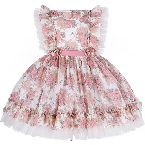 Autumn New Toddler Girl Baby Clothing Dresses Baby 2 Year Birthday Christening Lace Girls Tulle Dress Kids Infant Party Outfit