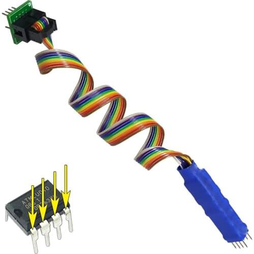 DIP8 In-Line Chip Probe Air Conditioner E-Side Programming Thimble Reading and Writing Spring Pin 8 Feet 2.54mm