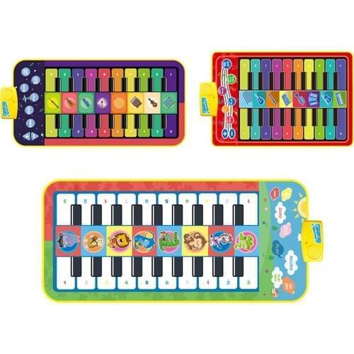 Double-row Piano Music Blanket Children Fitness Rack Baby Toys Piano Music Blanket Play Plastic Good For Kids Dropshipping