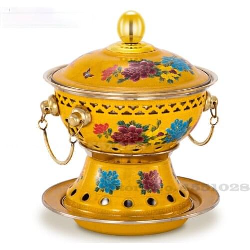 Chinese Small Hot Pot Single Alcohol Pot Pure Copper Fast Heat Conduction Old-fashioned Hot Pots Office Single Soup Pots