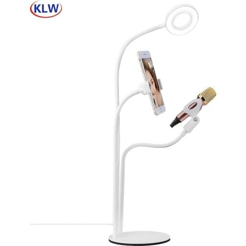 KLW PUJIN-003 Live Broadcast Anchor Supplementary Light Bracket Beauty Desktop Integrate Selfie Stick With Dimmable Fill Light