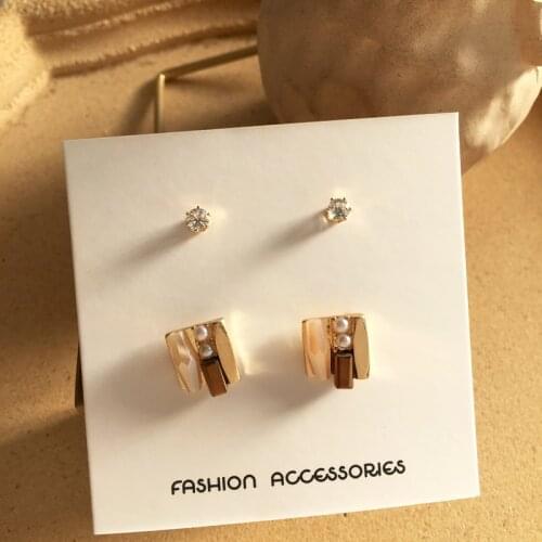 Mihan S925 needle Fashion Jewelry Stud Earrings Crystal Simulated Pearl Delicate Design Women Earrings For Girl Lady Gifts