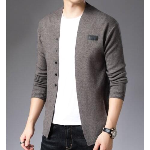 Men Cardigan New Design Fashion Male Knit Outwear Long Sleeve Casual Sweater Cardigan