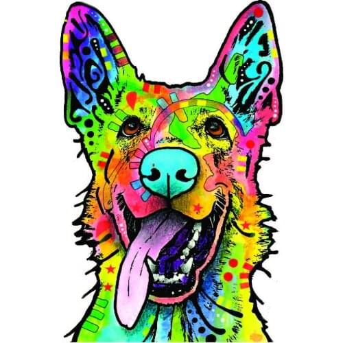 Enjoy It Dean Russo German Shepherd Car Sticker, Outdoor Rated Vinyl Sticker Decal for Windows, Bumpers, Laptops or Crafts