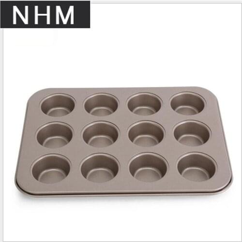 NHM 1 pcs Cake mold 12 cupcake mold baking cup cake non-stick coating abrasive Baking Tools