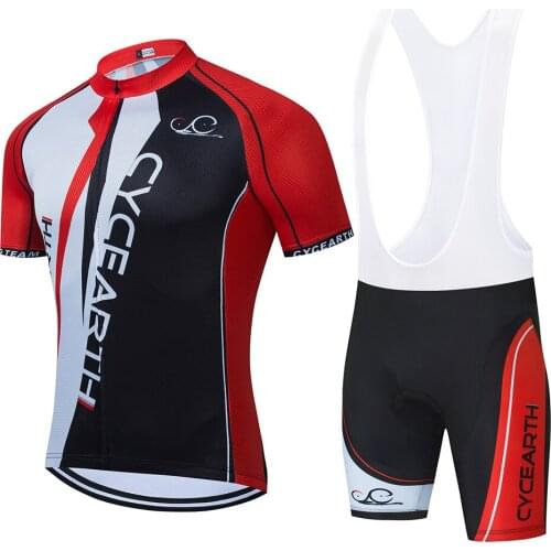 2021 New Cycearth Cycling Clothing MTB Bike Jersey Set Ropa Ciclista Hombre Maillot Ciclismo Racing Bicycle Clothes Cycling Set
