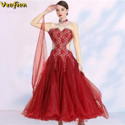 Ballroom Dance Competition Dresses Modern Waltz Performance Costumes Tango Foxtrot Dance Wear Spanish Flamenco Stage Dress