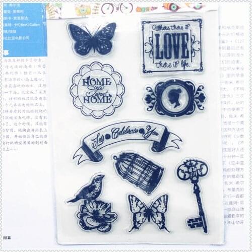 PANFELOU 11.3*15.56cm Key picture lock Transparent Silicone Rubber Clear Stamps cartoon for Scrapbooking/DIY wedding album