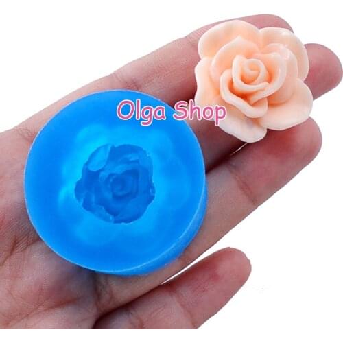 HYL178 28.3mm Flower Silicone Mold Fondant Cake Decoration Candy Resin Clay Earrings Necklace Craft Soap Candle FOOD SAFE
