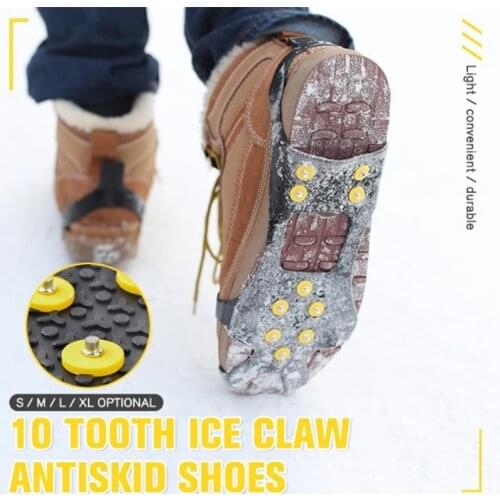 Silicone Climbing Non-Slip Shoe Grip Anti-Skid Snow Ice Climbing Shoe Spikes Grips &T8