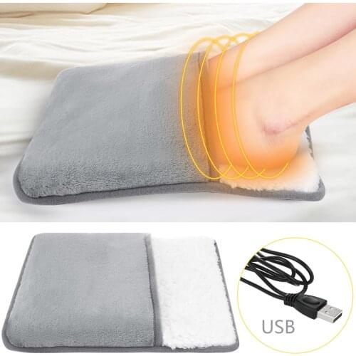 Warm Slippers Usb Electric Heating Pad Feet Warm Slippers Winter Hand/foot Warmer Washable Household Foot Warmer #G2