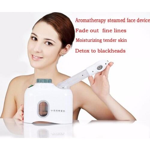 Herbal Aroma nebulizador 220V facial Steamer machine Home Beauty Skin Vaporizer help Face Relax massage Moisturizing Exfoliating