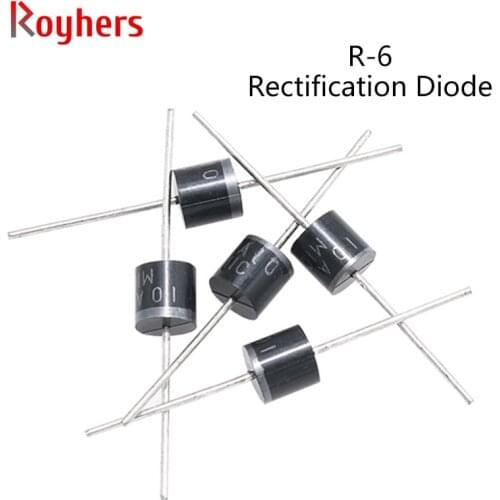 10Pcs Rectifier Diode 6A4 6A6 6A8 6A10 10A4 10A6 10A10 20A10 FR604 FR607 FR608 HER604 HER607 HER608 R-6 6A 400V 600V 800V 1000V