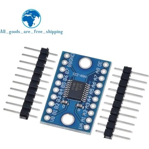 TZT 8 Channel Duel Hole Logic Level Converter TXS0108 TXS0108E Bi-directional Voltage Module for Arduino With Pins