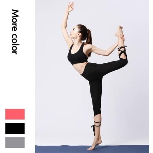 Women High Waist Shaping Tummy Flex Gym Yoga Legging Cutout Tie Cuff Slim Yoga Pants Stretchyfitness Gym Pilates Running Tights